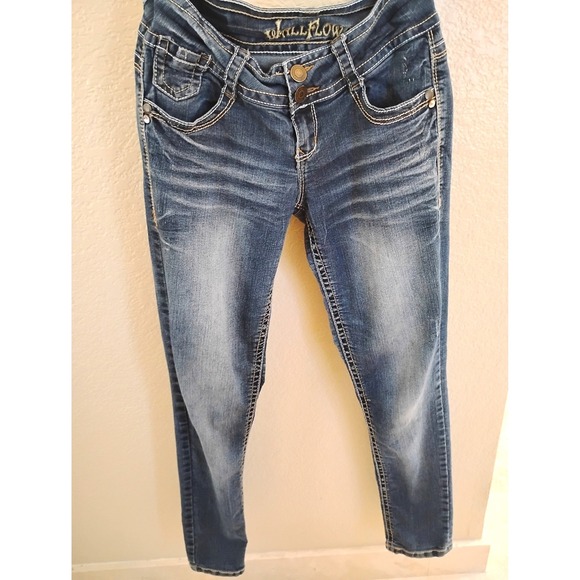Wallflower Denim - 🩵WallFlower Double Button Low Rise Skinny Jeans Size 5 y2k  mcbling indiekid